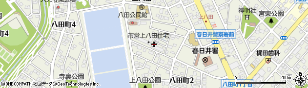 愛知県春日井市八田町周辺の地図