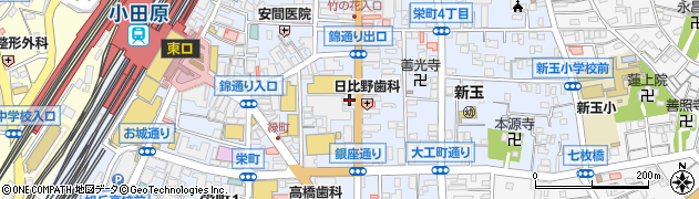 小田原第一信用組合　本店融資ホットライン周辺の地図