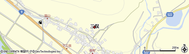 京都府福知山市三俣周辺の地図