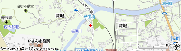 千葉県いすみ市深堀389周辺の地図
