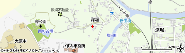 千葉県いすみ市深堀446周辺の地図