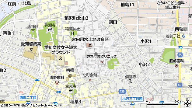 〒492-8211 愛知県稲沢市稲沢町北山の地図