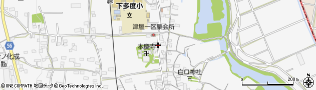 津屋周辺の地図
