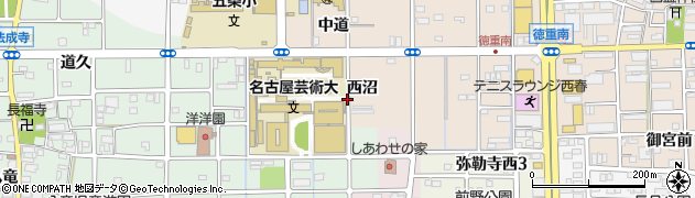 名芸大西キャンパス周辺の地図