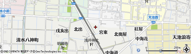 愛知県稲沢市浅井町（油地）周辺の地図