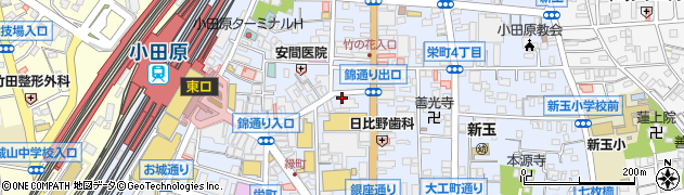 神奈川県小田原市栄町周辺の地図