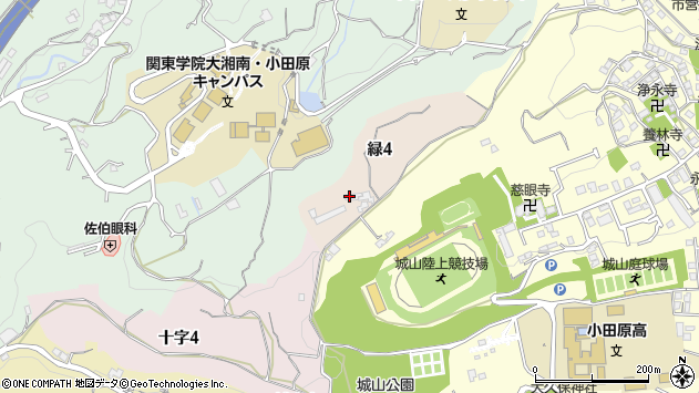 〒250-0044 神奈川県小田原市緑の地図