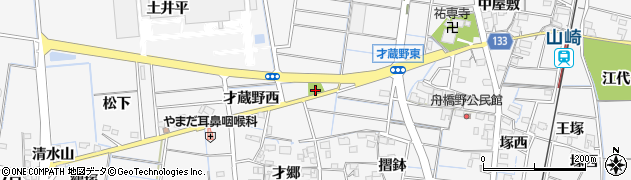 愛知県稲沢市祖父江町山崎（出口）周辺の地図