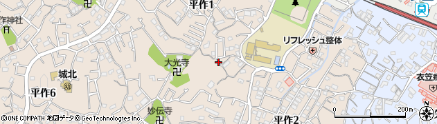 神奈川県横須賀市平作1丁目21周辺の地図