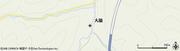 京都府京丹波町（船井郡）大簾（下ナカヲ）周辺の地図