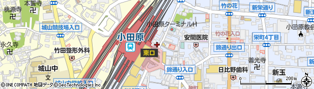 伊豆箱根バス株式会社　小田原駅前案内所周辺の地図