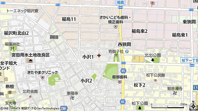 〒492-8212 愛知県稲沢市小沢の地図
