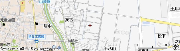 愛知県稲沢市祖父江町山崎（下枇）周辺の地図