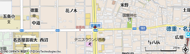 愛知県北名古屋市徳重（北川原土）周辺の地図