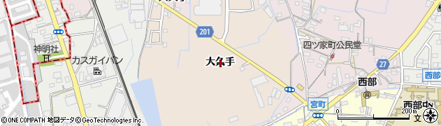 愛知県春日井市黒鉾町大久手周辺の地図