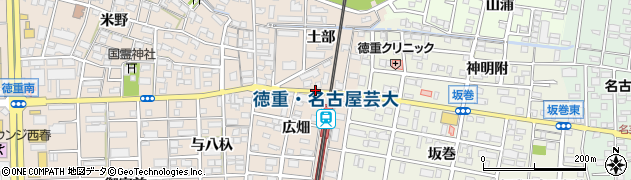 愛知県北名古屋市徳重（逆巻）周辺の地図