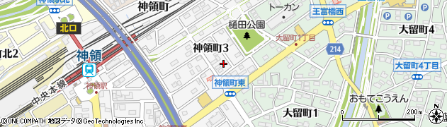 愛知県春日井市神領町3丁目周辺の地図