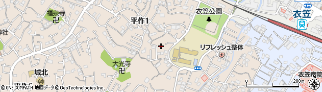 神奈川県横須賀市平作1丁目20-16周辺の地図