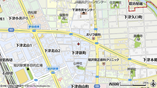 〒492-8066 愛知県稲沢市下津新町の地図