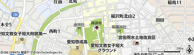 禅源寺周辺の地図