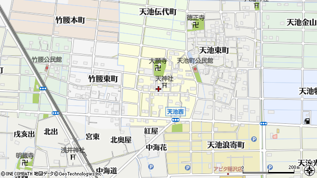〒492-8284 愛知県稲沢市天池西町の地図