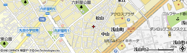 愛知県春日井市六軒屋町松山42周辺の地図