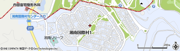 湘南国際村1丁目公園周辺の地図