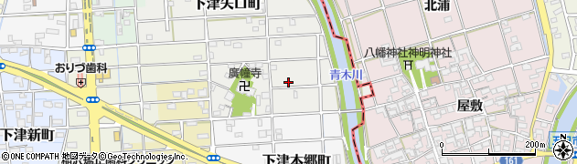 愛知県稲沢市下津二本杉町周辺の地図