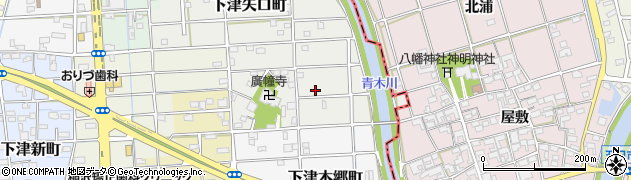 愛知県稲沢市下津二本杉町周辺の地図