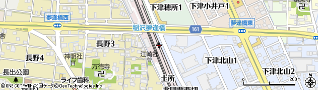愛知県稲沢市長野町北浦周辺の地図