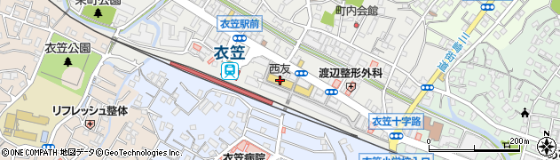 西友衣笠店周辺の地図