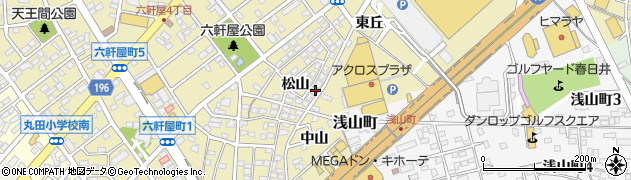 愛知県春日井市六軒屋町松山35-36周辺の地図