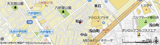 愛知県春日井市六軒屋町松山35-30周辺の地図