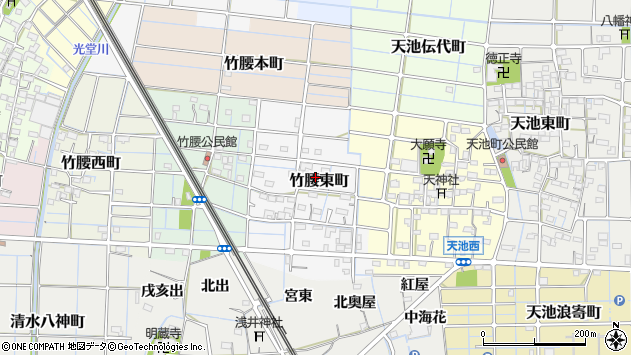 〒492-8285 愛知県稲沢市竹腰東町の地図