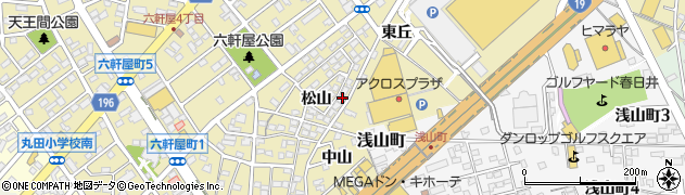 愛知県春日井市六軒屋町松山35-35周辺の地図