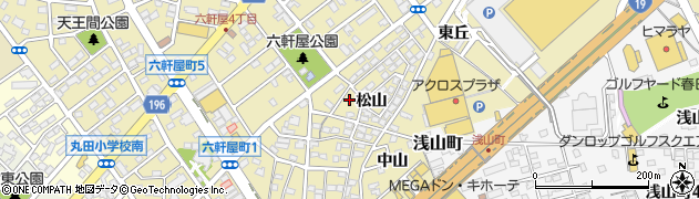 愛知県春日井市六軒屋町松山39周辺の地図