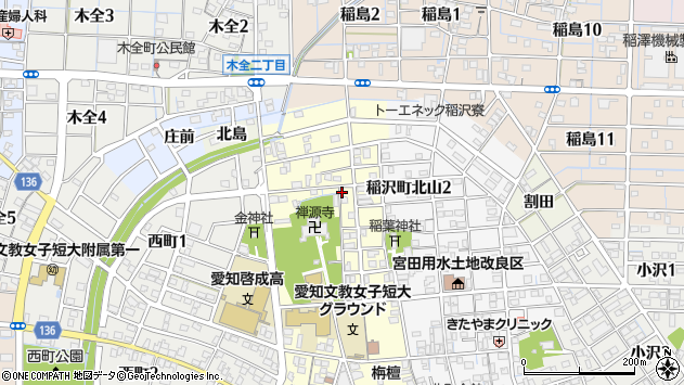 〒492-8219 愛知県稲沢市稲葉の地図