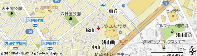愛知県春日井市六軒屋町松山35-34周辺の地図