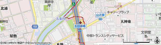 愛知県一宮市丹陽町五日市場上本地周辺の地図