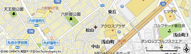 愛知県春日井市六軒屋町松山35-33周辺の地図