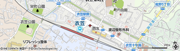 みずほ銀行衣笠支店周辺の地図