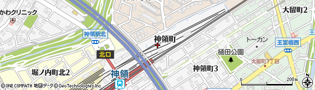 愛知県春日井市神領町周辺の地図