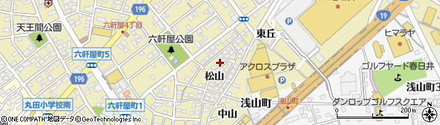 愛知県春日井市六軒屋町松山35-24周辺の地図