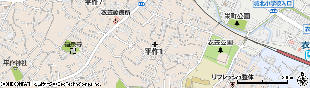 神奈川県横須賀市平作1丁目9-18周辺の地図