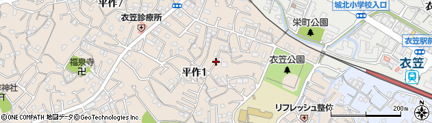 神奈川県横須賀市平作1丁目8周辺の地図