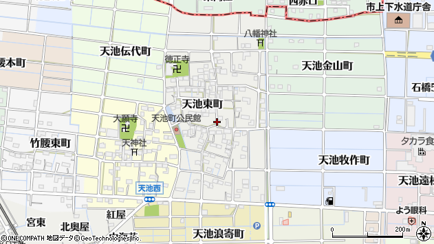 〒492-8282 愛知県稲沢市天池東町の地図