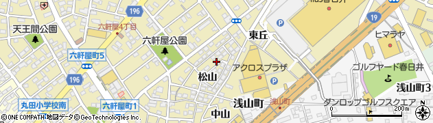 愛知県春日井市六軒屋町松山35-25周辺の地図