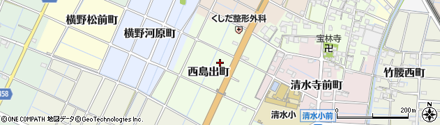 愛知県稲沢市西島出町周辺の地図