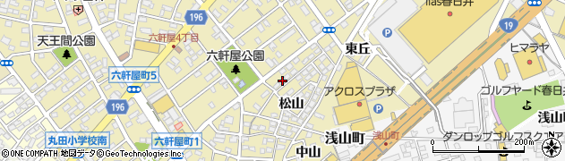 愛知県春日井市六軒屋町松山35-15周辺の地図