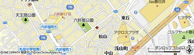 愛知県春日井市六軒屋町松山2周辺の地図